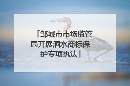 邹城市市场监管局开展酒水商标保护专项执法
