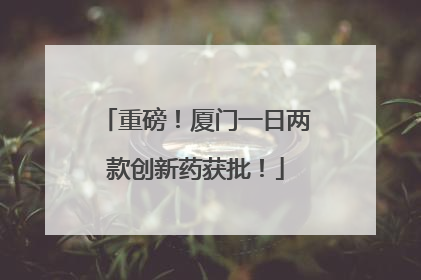 重磅！厦门一日两款创新药获批！