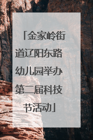 金家岭街道辽阳东路幼儿园举办第二届科技节活动