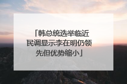 韩总统选举临近 民调显示李在明仍领先但优势缩小
