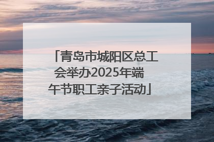 青岛市城阳区总工会举办2025年端午节职工亲子活动