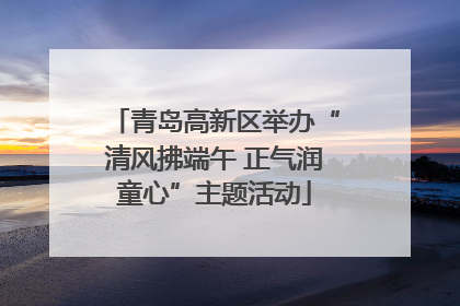 青岛高新区举办“清风拂端午 正气润童心”主题活动