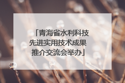 青海省水利科技先进实用技术成果推介交流会举办