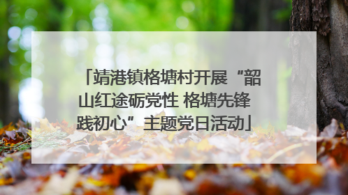 靖港镇格塘村开展“韶山红途砺党性 格塘先锋践初心”主题党日活动