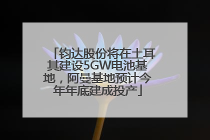 钧达股份将在土耳其建设5GW电池基地，阿曼基地预计今年年底建成投产