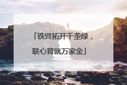 铁臂拓开千垄绿，联心育就万家金