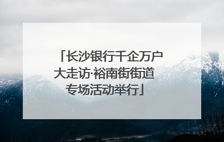 长沙银行千企万户大走访·裕南街街道专场活动举行