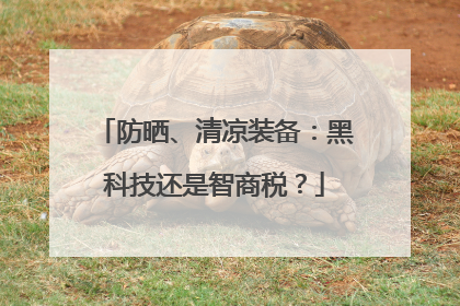 防晒、清凉装备：黑科技还是智商税？