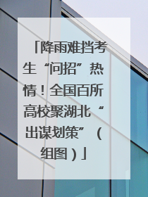 降雨难挡考生“问招”热情！全国百所高校聚湖北“出谋划策”（组图）