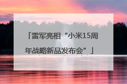 雷军亮相“小米15周年战略新品发布会”
