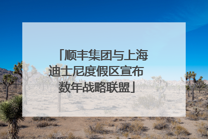 顺丰集团与上海迪士尼度假区宣布数年战略联盟
