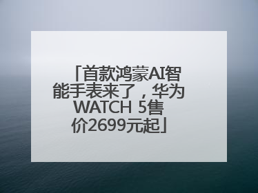 首款鸿蒙AI智能手表来了，华为WATCH 5售价2699元起