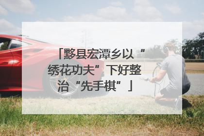 黟县宏潭乡以“绣花功夫”下好整治“先手棋”