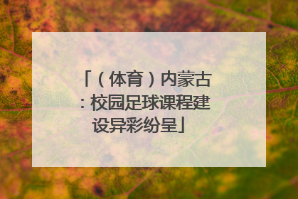 （体育）内蒙古：校园足球课程建设异彩纷呈