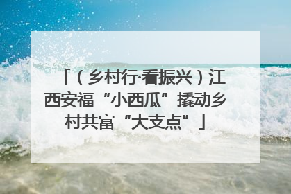 （乡村行·看振兴）江西安福“小西瓜”撬动乡村共富“大支点”