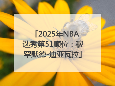 2025年NBA选秀第51顺位：穆罕默德-迪亚瓦拉