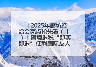 2025年廊坊经洽会亮点抢先看（十）丨离境退税“即买即退”便利国际友人“买买买”
