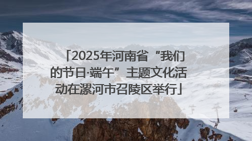 2025年河南省“我们的节日·端午”主题文化活动在漯河市召陵区举行