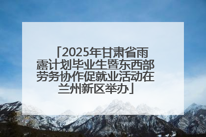 2025年甘肃省雨露计划毕业生暨东西部劳务协作促就业活动在兰州新区举办