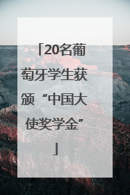 20名葡萄牙学生获颁“中国大使奖学金”