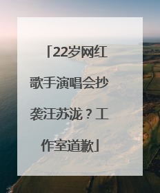 22岁网红歌手演唱会抄袭汪苏泷？工作室道歉