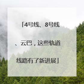4号线、8号线、云巴，这些轨道线路有了新进展