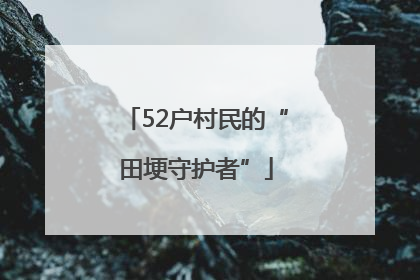 52户村民的“田埂守护者”