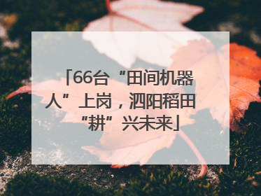 66台“田间机器人”上岗，泗阳稻田“耕”兴未来