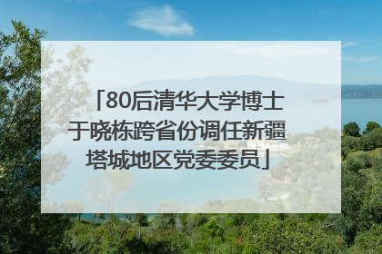 80后清华大学博士于晓栋跨省份调任新疆塔城地区党委委员