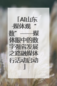AI山东·媒体观“数”——媒体眼中的数字强省发展之路融媒体行活动启动
