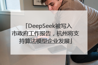 DeepSeek被写入市政府工作报告，杭州将支持算法模型企业发展